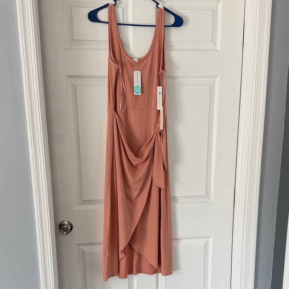 Nine Britton Asymmetrical Dress in Soft Peach